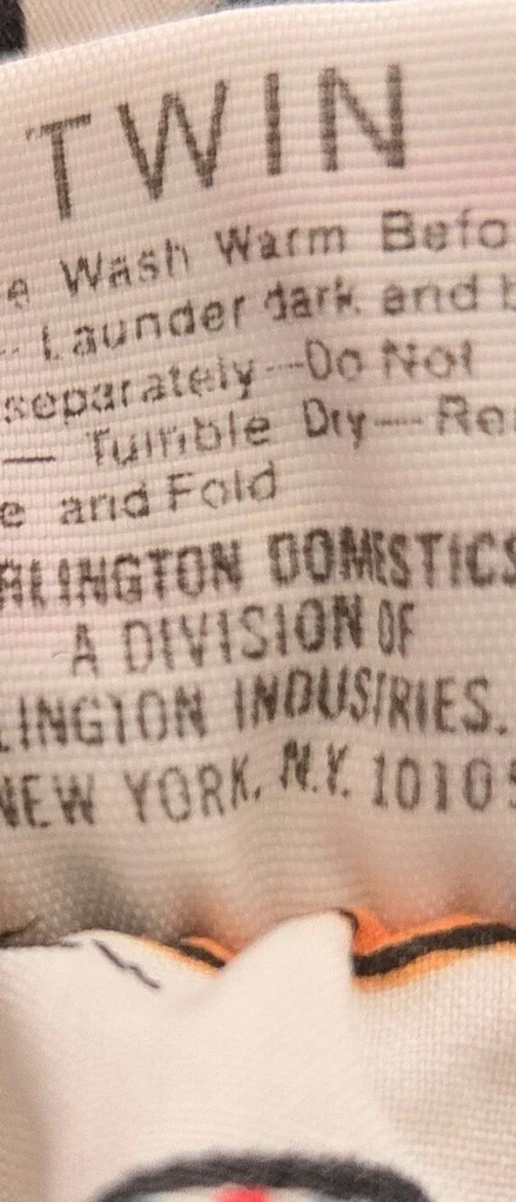 Vtg Garfield 1978 Twin Flat & Fitted Sheet Set Striped Burlington Caress No Iron